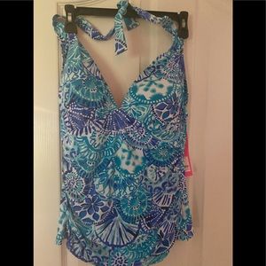 NWT Lilly Pulitzer tankini top size 14